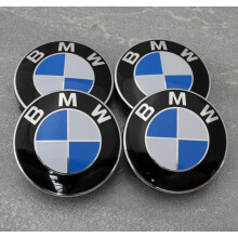 4 x BMW WHEEL CENTRE CAPS 68MM 10 PIN CLIP FITS 1,3,5,7 Series E90 E34