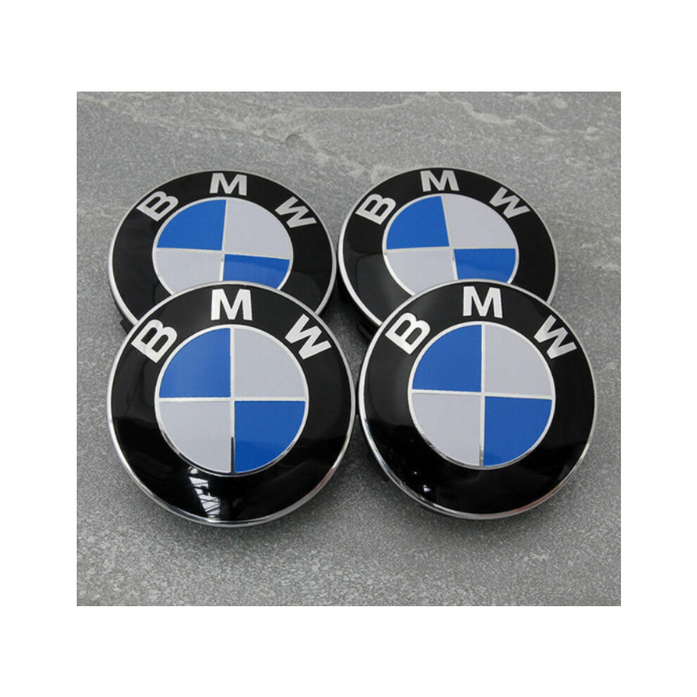 4 x BMW WHEEL CENTRE CAPS 68MM 10 PIN CLIP FITS 1,3,5,7 Series E90 E34-image-OPC-PBVM6PD-NEW
