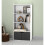 URBN Living (White, Black) 4 Tier Wooden Bookcase with Doors Shelving Cabinet 1