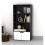 URBN Living (Black, White) 4 Tier Wooden Bookcase with Doors Shelving Cabinet 1