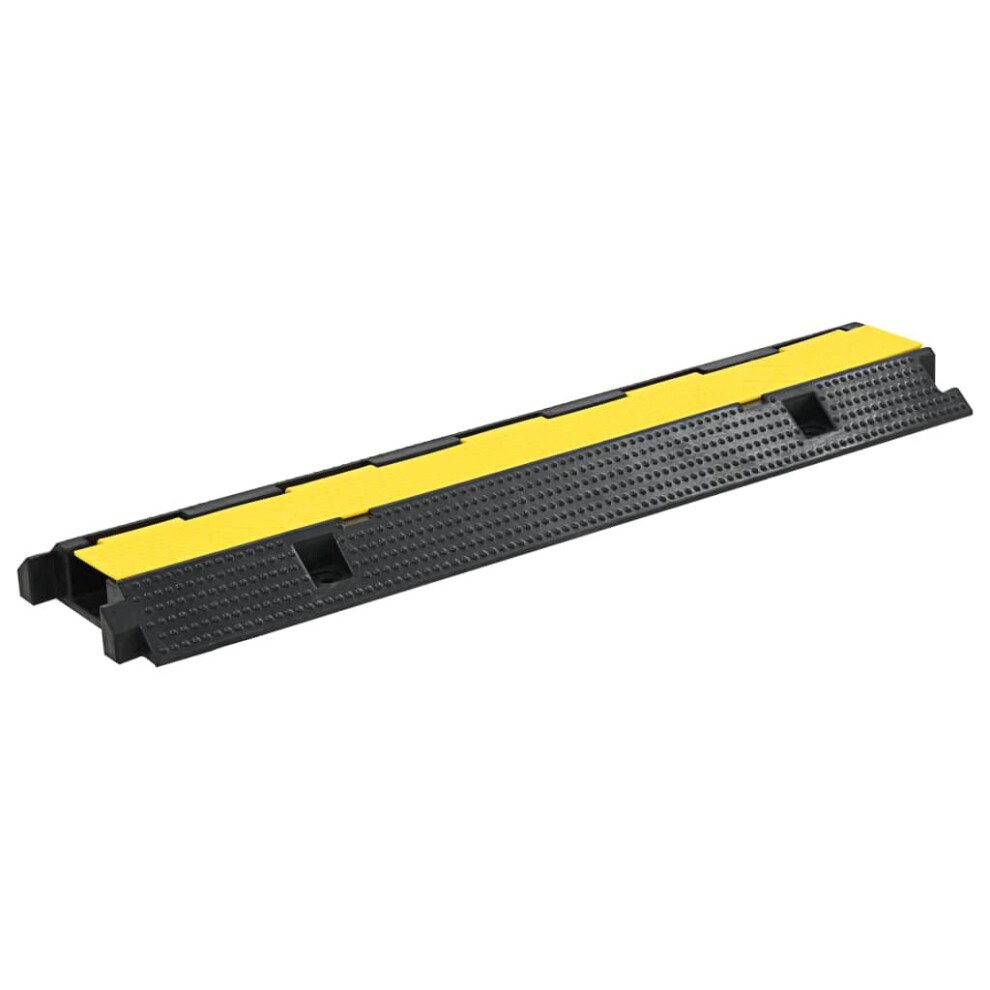 vidaXL Cable Protector Ramp 1 Channel Rubber 100cm Conduit Wire Road Cover