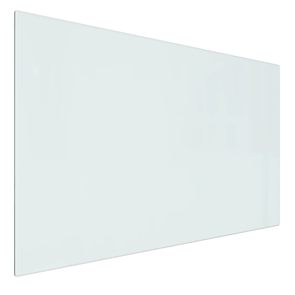 (80 x 50 cm (L x W)) vidaXL Fireplace Glass Plate Rectangular Spark Protection Plate Multi Sizes