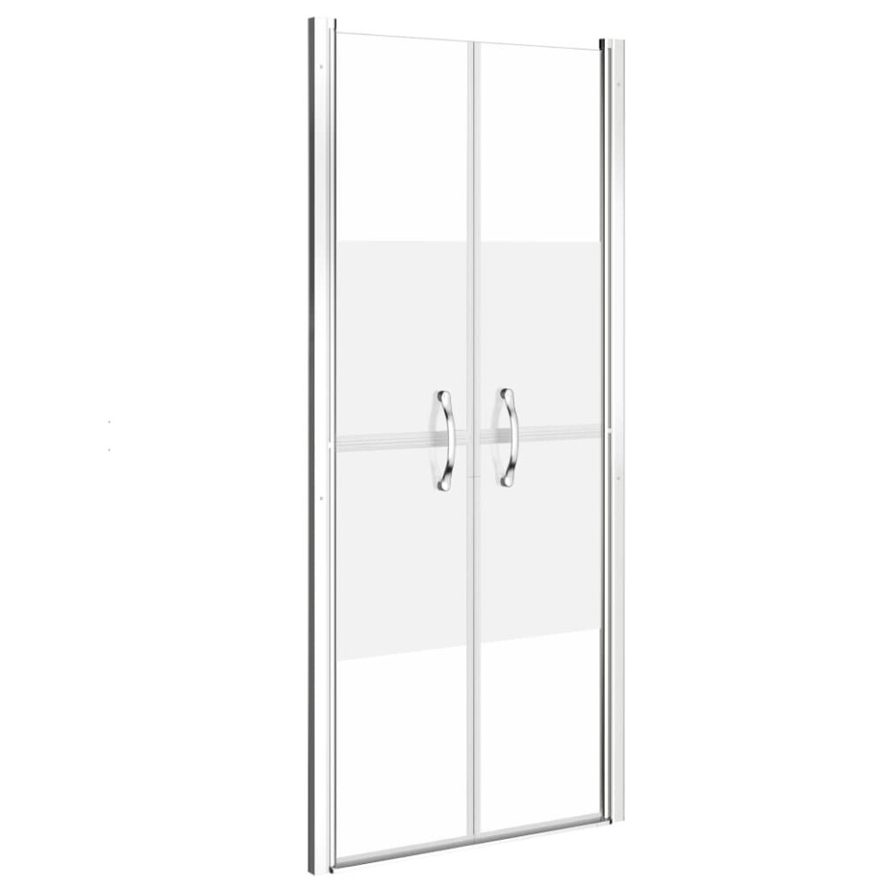 vidaXL Shower Door Half Frosted ESG 101x190 cm Enclosure Bath Cabin Bathroom