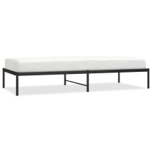 (without headboard, 90 x 200 cm) vidaXL Metal Bed Frame with Headboard Bedroom Metal Platform Bed Base Bedstead