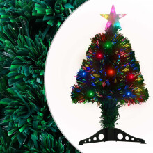 vidaXL Artificial Christmas Tree with Stand/LED 64 cm Fibre Optic Xmas Tree