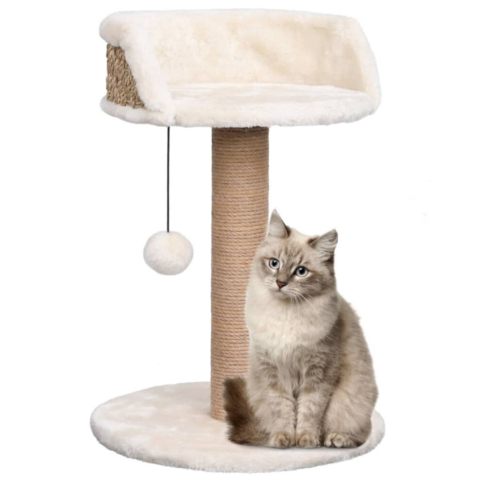 vidaXL Cat Tree with Scratching Post 49 cm Seagrass Cat Furniture Pet Supply