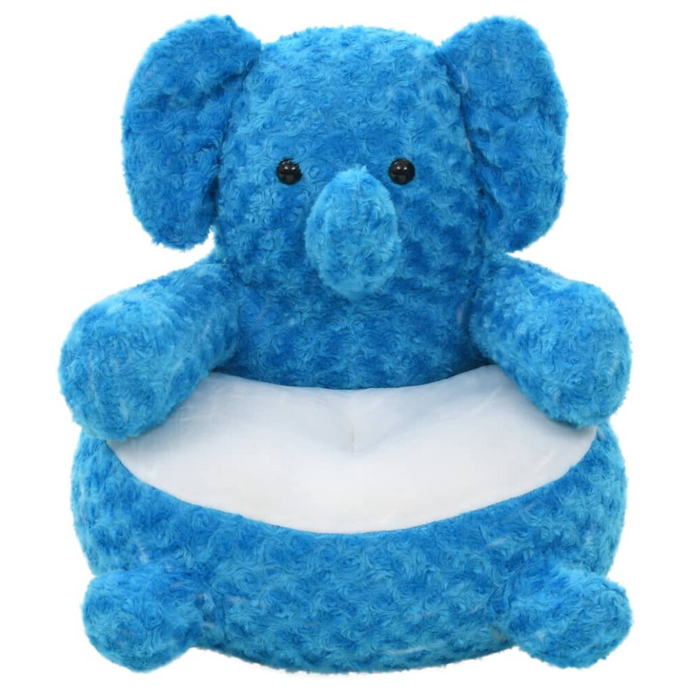 vidaXL Elephant Cuddly Toy Plush Blue Kids Children Stuffed Animal Doll Gift