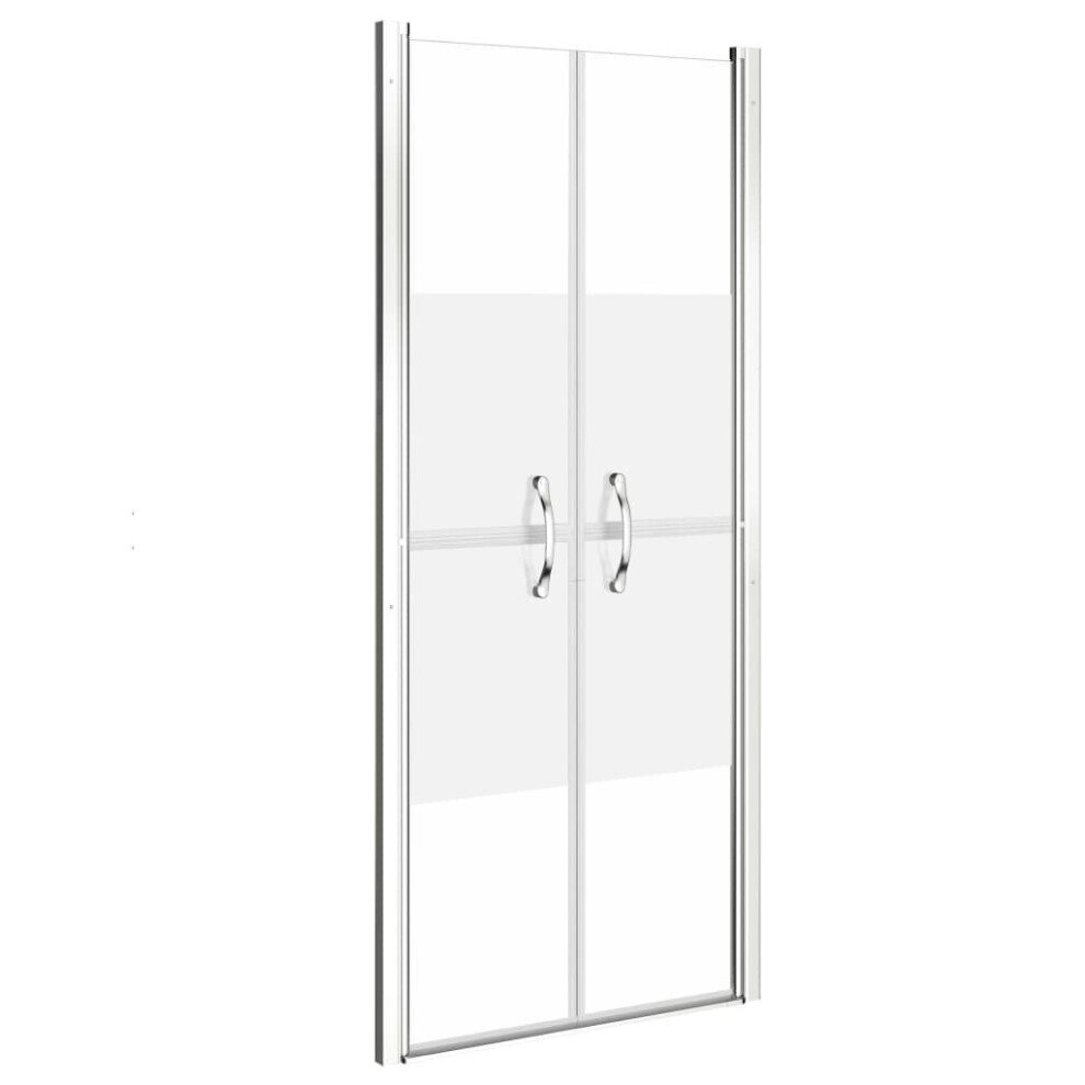 vidaXL Shower Door Half Frosted ESG 76x190 cm Enclosure Bath Cabin Bathroom