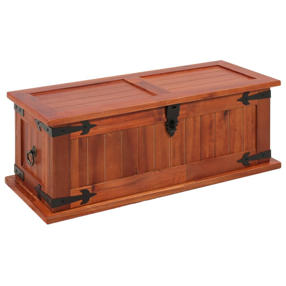 vidaXL Solid Acacia Wood Storage Chest 60x25x22cm Cabinet Trunk Organiser Box