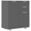 VidaXL vidaXL Sideboard High Gloss Grey Engineered Wood Drawer Cabinet Organiser 1