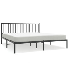 (180 x 200 cm, with headboard) vidaXL Metal Bed Frame with Headboard Bedroom Metal Platform Bed Base Bedstead