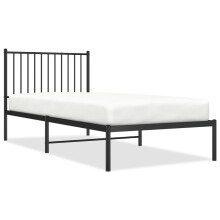 (with headboard, 90 x 200 cm) vidaXL Metal Bed Frame with Headboard Bedroom Metal Platform Bed Base Bedstead