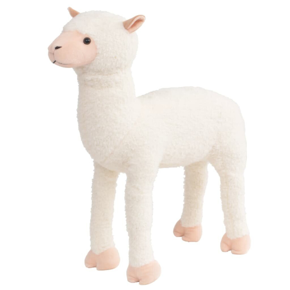 vidaXL Standing Plush Toy Alpaca White XXL Cuddly Kids Riding Stuffed Animal