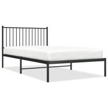 (107 x 203 cm, with headboard) vidaXL Metal Bed Frame with Headboard Bedroom Metal Platform Bed Base Bedstead