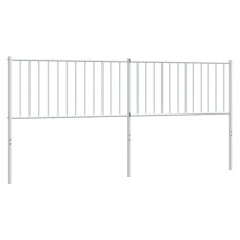(white, 198 x 3 x 90 cm) vidaXL Metal Headboard Bed Header Bedroom Furniture Decor Metal Bed Headboard