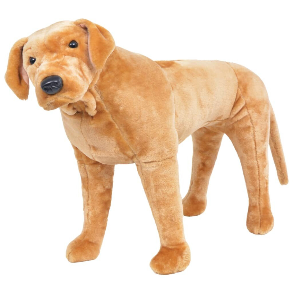 vidaXL Standing Plush Toy Labrador Dog Light Brown XXL Riding Stuffed Animal