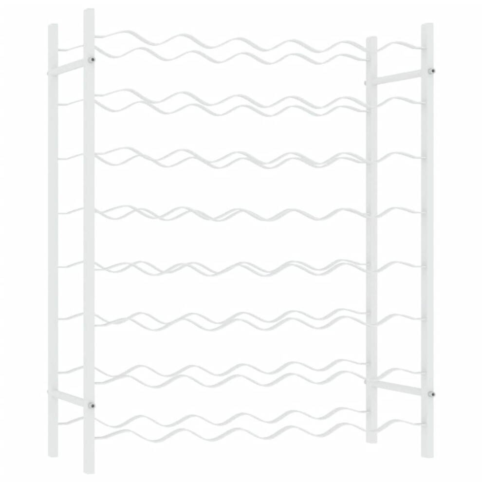 Vidaxl (, 48) Wine Rack For 96 Bottles Iron Wine Storage Cabinet Holder Shelf Indoor White