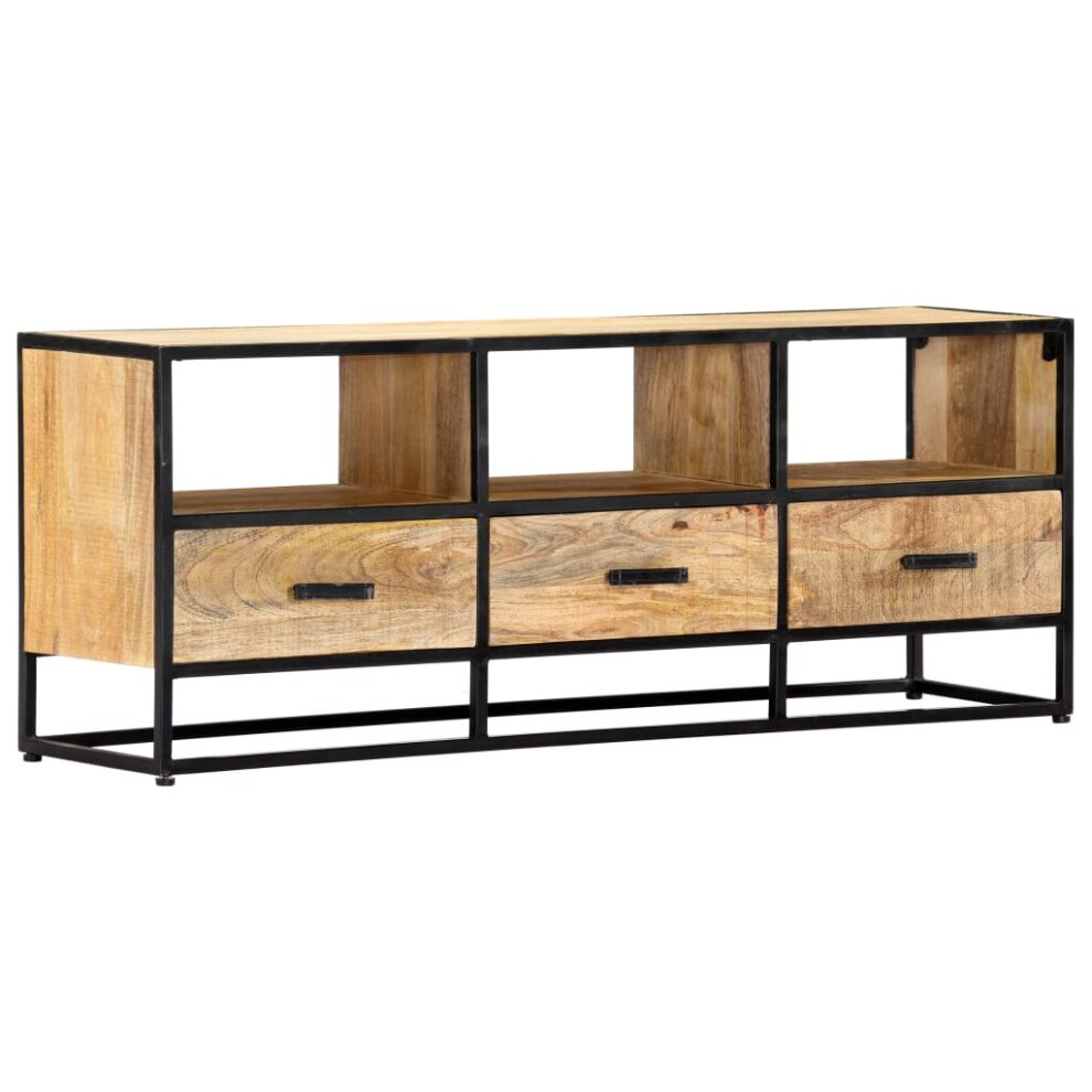 Vidaxl Solid Mango Wood Tv Cabinet Home Tv Stand Wooden Hifi Stereo Furniture