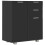 VidaXL vidaXL Sideboard High Gloss Black Engineered Wood Drawer Cabinet Organiser 1
