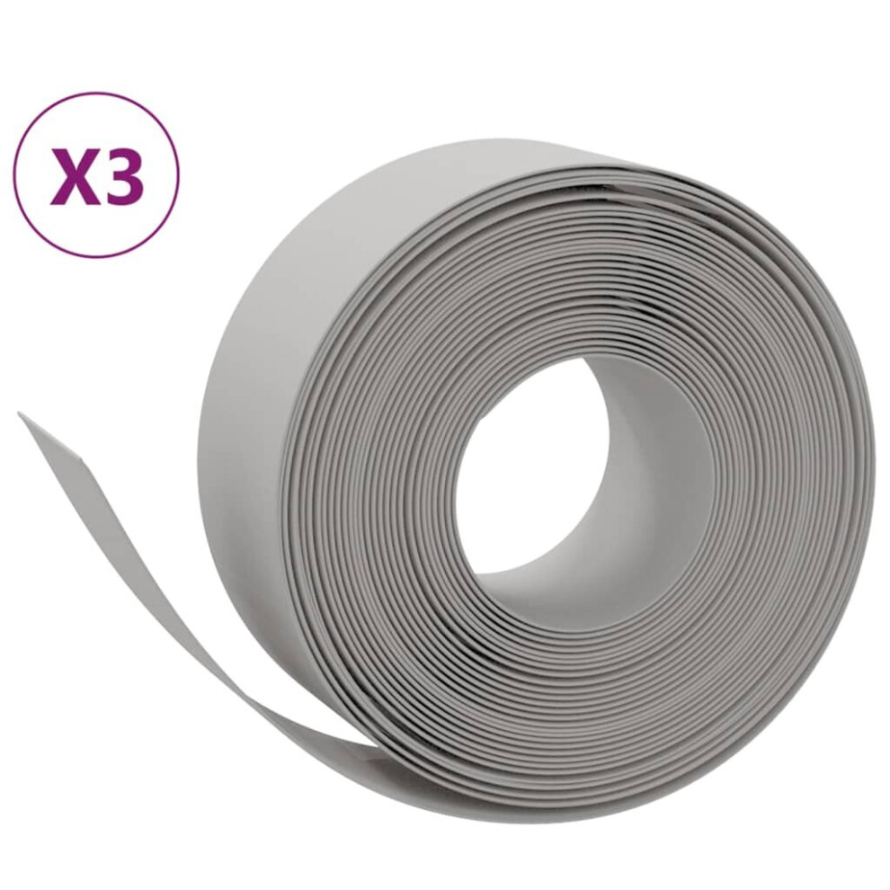 (grey, 30 x 0.2 m) vidaXL Garden Edging Patio Lawn Edging Garden Border Rolls 5 pcs Polyethylene