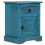 VidaXL vidaXL Solid Mango Wood Bedside Table 40x30x50cm Blue Bedroom Nightstand Unit 1