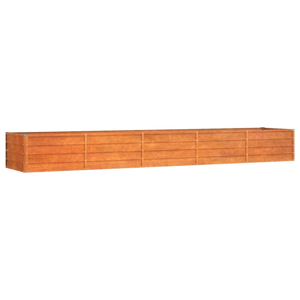 Vidaxl (400 X 80 X 45 Cm) Garden Raised Bed Outdoor Pot Plant Stand Planter Rusty Corten Steel