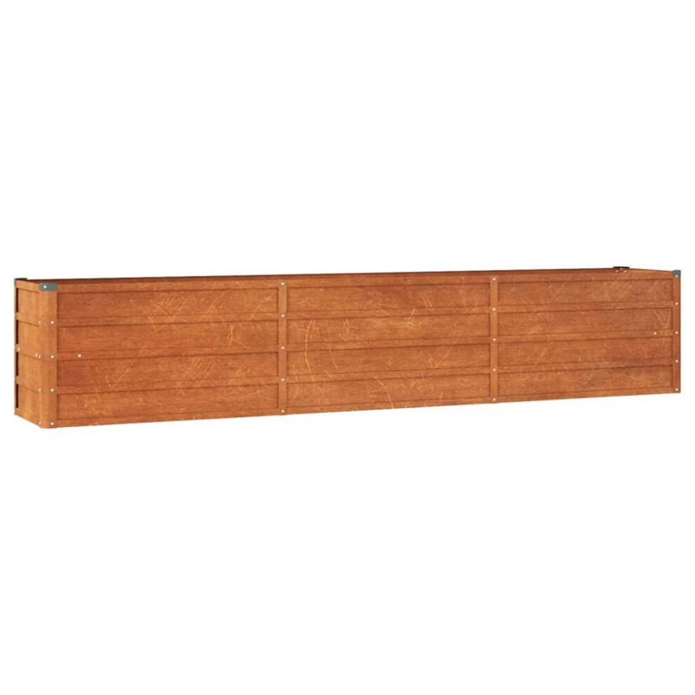 Vidaxl (240 X 40 X 45 Cm (L X W X H)) Garden Raised Bed Outdoor Pot Plant Stand Planter Rusty Corten Steel