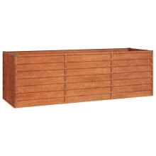 vidaXL Garden Raised Bed Rusty 94.5x31.5x30.3 Corten Steel