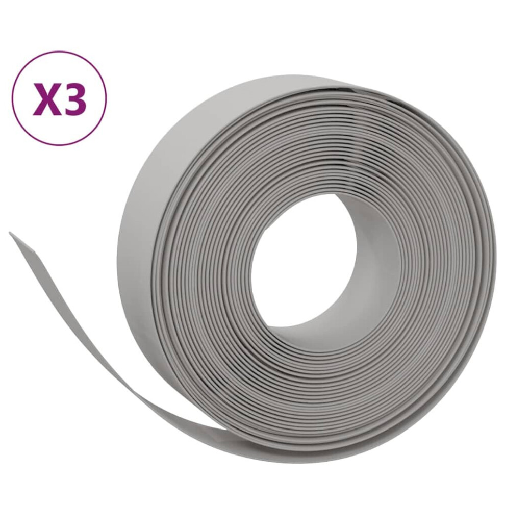 (grey, 30 x 0.15 m) vidaXL Garden Edging Patio Lawn Edging Garden Border Rolls 5 pcs Polyethylene