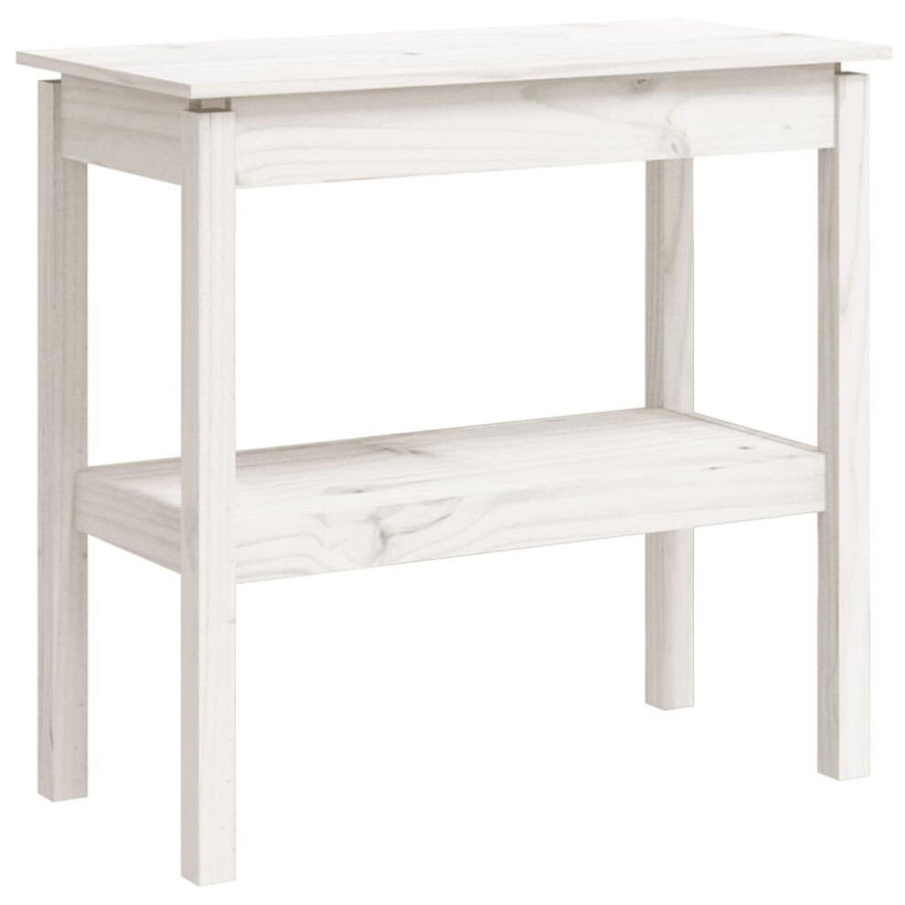 (White, 80 x 40 x 75 cm (L x W x H)) vidaXL Solid Wood Pine Console Table Multi Colours 110x40x75 cm/80x40x75 cm