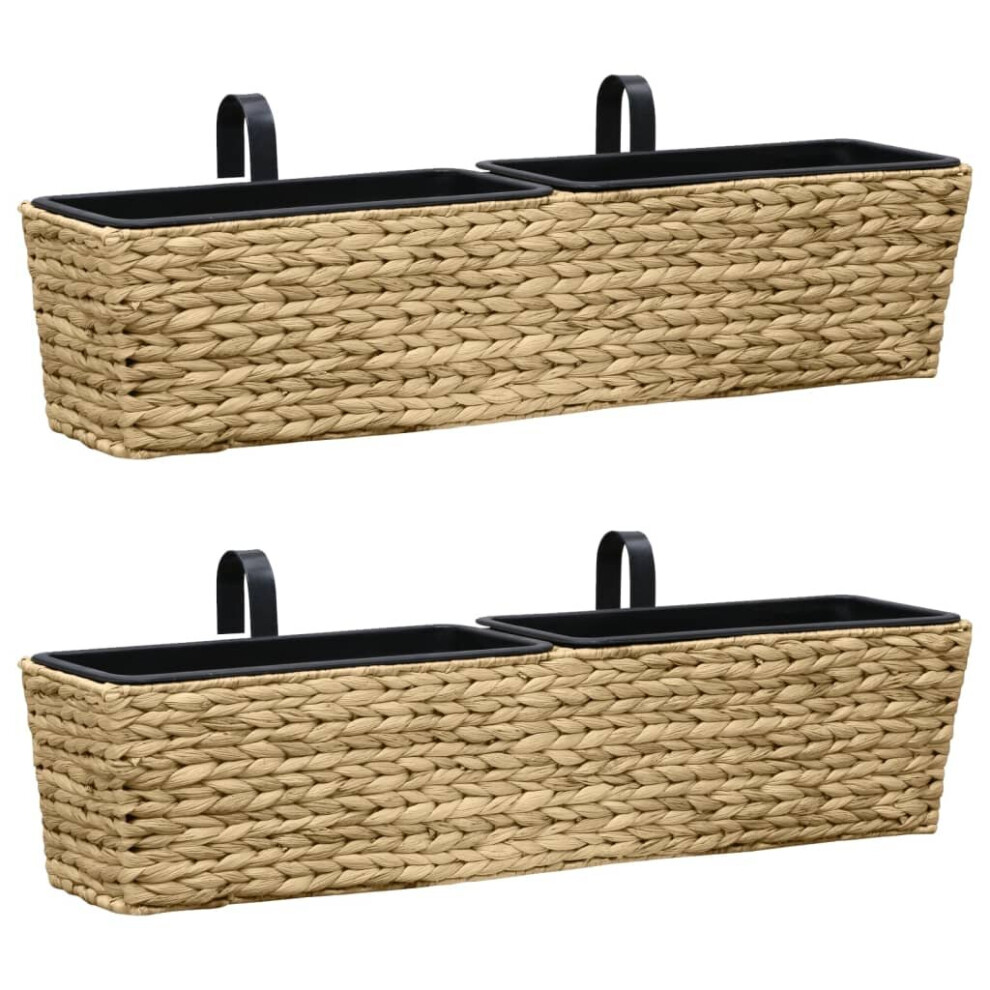 Vidaxl Planters Raised Bed Plant Stand Flower Box Indoor 2 Pcs Water Hyacinth