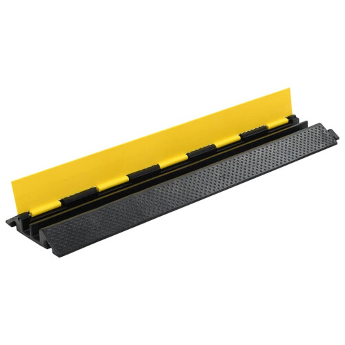 VidaXL vidaXL Cable Protector Ramp 2 Channels Rubber 101.5cm Conduit Wire Road Cover 1