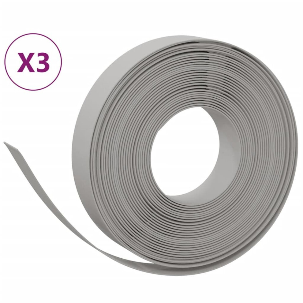 (grey, 30 x 0.1 m) vidaXL Garden Edging Patio Lawn Edging Garden Border Rolls 5 pcs Polyethylene