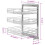 VidaXL vidaXL 3-Tier Pull-out Kitchen Wire Basket Silver 47x35x56cm Rack Organiser 4