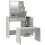 VidaXL vidaXL Dressing Table Set with LED Mirror – Concrete Grey Engineered Wood, Includes Stool 3114118 3