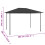 VidaXL vidaXL Pavillon 384x281x270 cm Anthrazit 180 g/m² 5