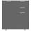 VidaXL vidaXL Sideboard High Gloss Grey Engineered Wood Drawer Cabinet Organiser 3