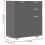 VidaXL vidaXL Sideboard High Gloss Grey Engineered Wood Drawer Cabinet Organiser 4