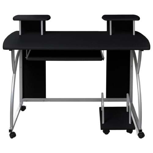 VidaXL (Black) vidaXL Mobile Computer Desk Pull Out Tray Finish Table Multi Colours/Sizes 2