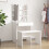 VidaXL vidaXL Dressing Table Set with LED White Engineered Wood Makeup Vanity Desk 5