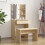 VidaXL vidaXL Dressing Table Set with LED Sonoma Oak Engineered Wood Makeup Table 5