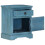 VidaXL vidaXL Solid Mango Wood Bedside Table 40x30x50cm Blue Bedroom Nightstand Unit 18