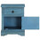 VidaXL vidaXL Solid Mango Wood Bedside Table 40x30x50cm Blue Bedroom Nightstand Unit 17