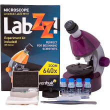 NEW-OPENED BOX Levenhuk LabZZ M101 Amethyst 40X-640X Beginner Microscope for Kid