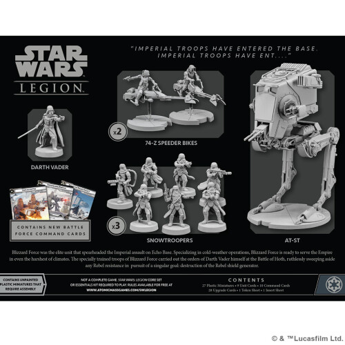 Star Wars Legion : Blizzard Force miniatures game expansion set 1
