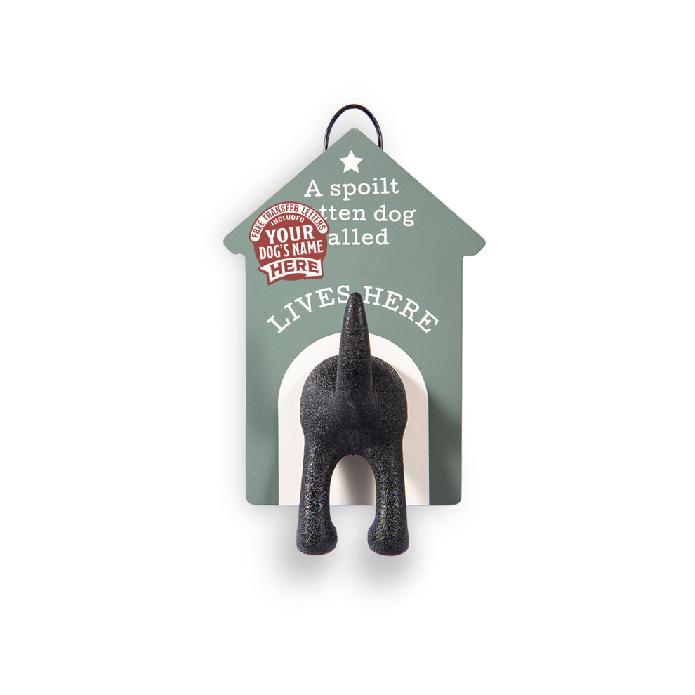 Dog Lead Hook Hanger Spoilt Puppy Homeware Funny Sage Pet - Blank