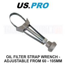 US PRO Tools Oil Filter Strap Wrench - Adjustable From  60 - 105MM 7149