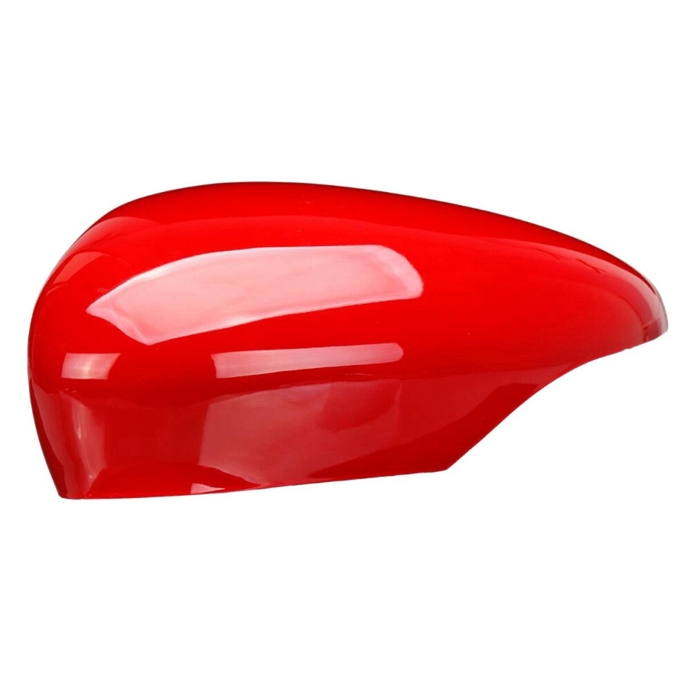 Left Wing Door Rearview Mirror Cover Side Mirror Cap Shell for Fiesta MK7 2008-2017 Red