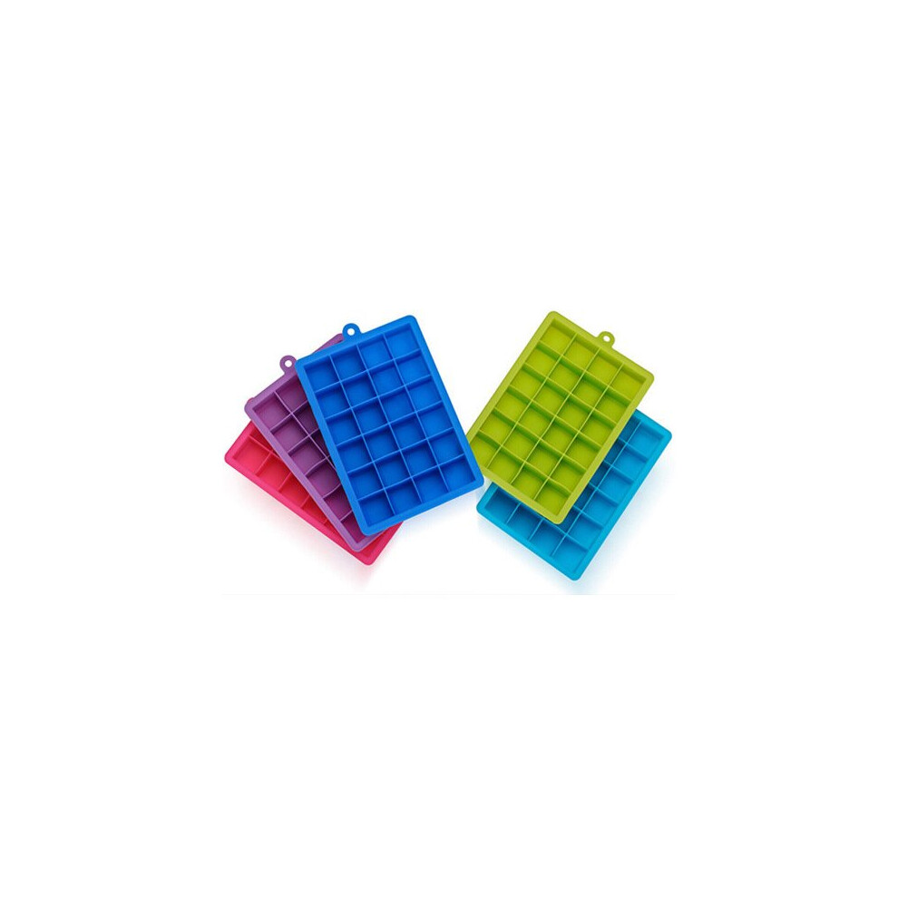 2Pack 24 Grids Silicone Ice Cube Tray Mould Square Juicy Mold