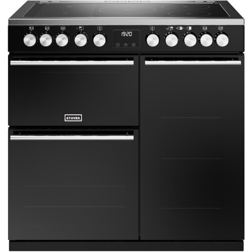 Stoves Precision Deluxe D900Ei RTY Black 90cm Induction Range Cooker on ...